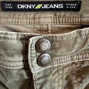 DKNY Snap Front Flare Corduroys